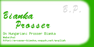 bianka prosser business card